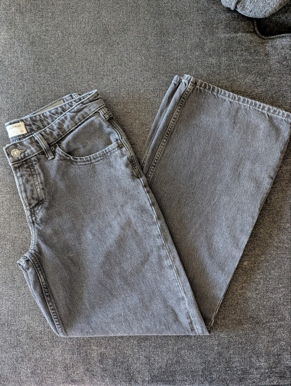 We The Free Women's Straight Leg Washed Gray Jeans